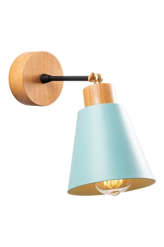 Wandlamp Manavgat - Blauw en Naturel - 100 W