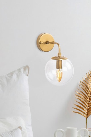 Wandlamp Horn - Goudkleurig - 40 W