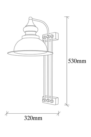 Wandlamp Saglam Bruin en Goudkleurig