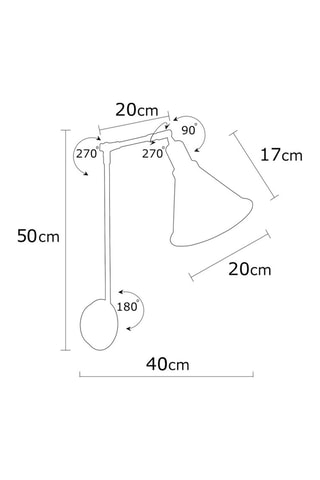 Wandlamp Berceste - N-683 Goudkleurig