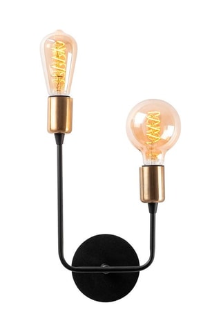 Wandlamp Dolma Zwart en Goudkleurig