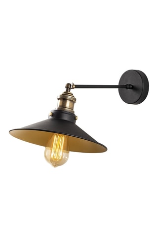 Wandlamp Saglam Zwart en Goudkleurig