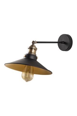 Wandlamp Saglam Zwart en Goudkleurig