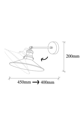 Wandlamp Saglam Zwart en Goudkleurig