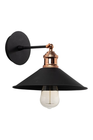 Wandlamp Berceste Zwart en Roségoudkleurig -