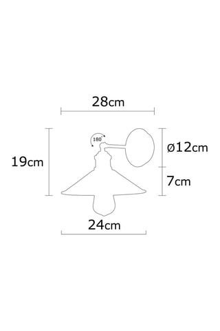 Wandlamp Berceste Zwart en Roségoudkleurig -