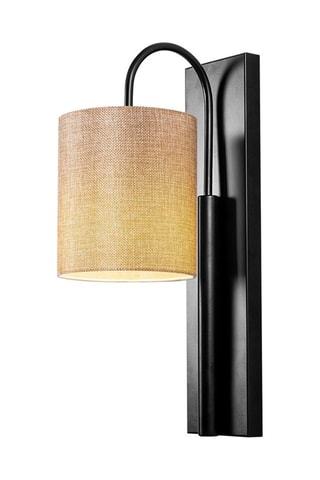 Wandlamp Baston Zwart en Bruin
