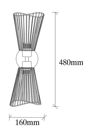 Wandlamp Zeyno Zwart