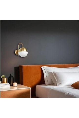 Wandlamp Küre - Goudkleurig en Wit - 60 W