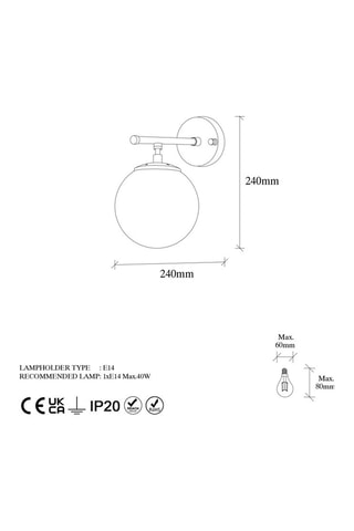 Wandlamp Roe - Goudkleurig en Wit - 40 W
