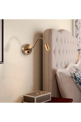 Wandlamp Reading - Goudkleurig - 1 W