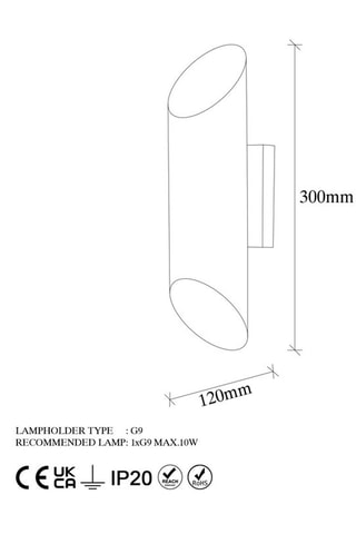 Wandlamp Cut - Wit en Goudkleurig