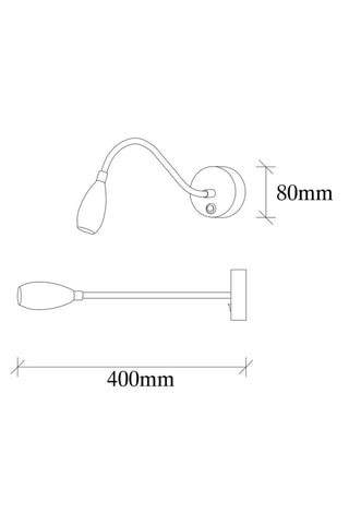 Wandlamp - Goudkleurig