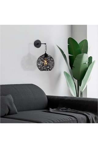 Wandlamp Fellini - Zwart - 40 W