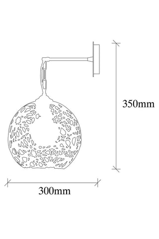 Wandlamp Fellini - Zwart - 40 W