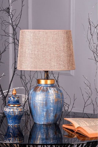 Candeeiro de mesa TM167 Azul e castanho