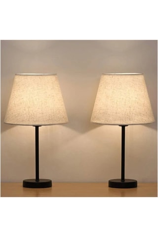 2 candeeiros de mesa Ayd - Creme e preto