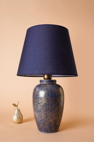 Candeeiro de mesa em cerâmica YL576 - Azul-escuro - 60 W