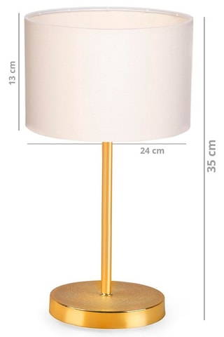 2 candeeiros de mesa Ayd - Branco e dourado - 60 W