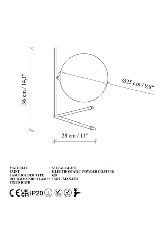 Candeeiro de mesa Luminar - Dourado
