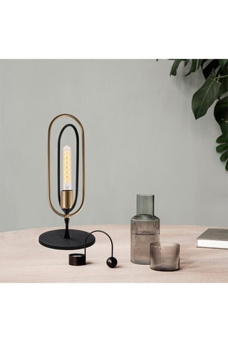 Candeeiro de mesa - Preto e dourado