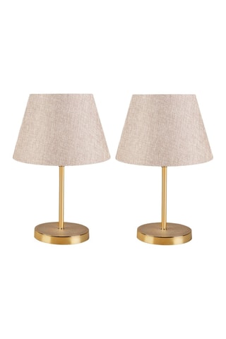 2 candeeiros de mesa Ayd - Creme e dourado