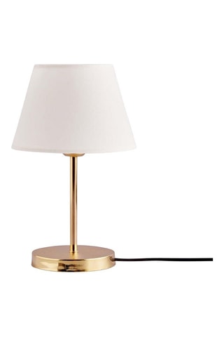 Candeeiro de mesa - Branco e dourado - 60 W