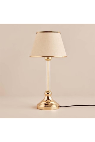 Candeeiro de mesa - Bege e dourado - 60 W - 45 cm