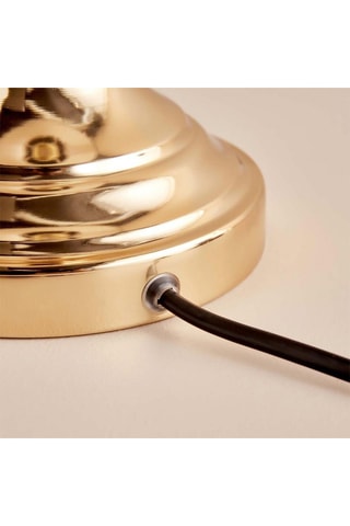 Candeeiro de mesa - Bege e dourado - 60 W - 45 cm