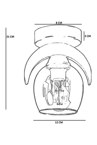 Candeeiro de teto em madeira de nogueira - Branco - 40 W