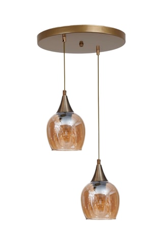 Candeeiro suspenso - Dourado - 2 x 40 W