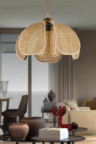 Candeeiro suspenso - Bege - 40 W