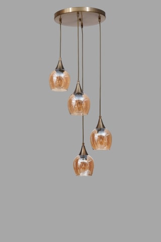 Candeeiro suspenso - Dourado - 4 x 40 W