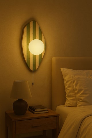 Travertijn Wandlamp - Beige en Groen - 10 W