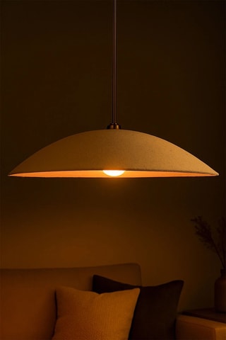 Candeeiro suspenso - Dourado e bege - 40 W