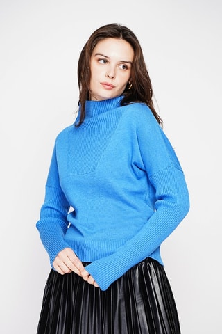 Oversized trui - Pauwblauw