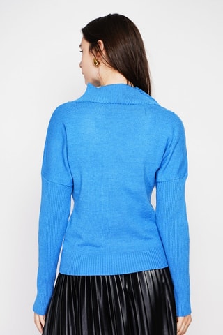 Oversized trui - Pauwblauw