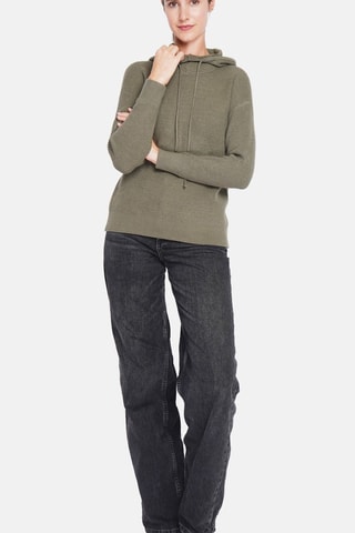 Oversized Trui met Capuchon - Kaki