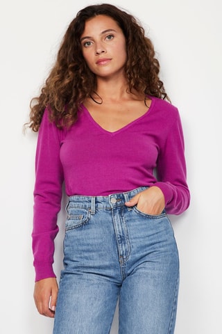 Kasjmier Trui Fuchsia