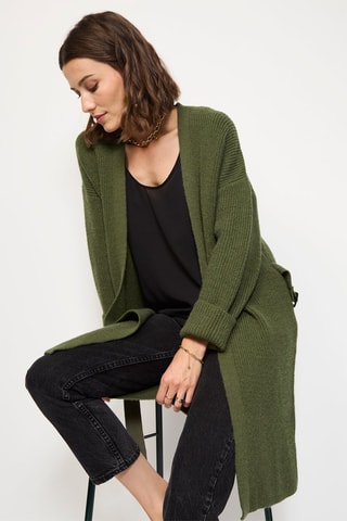 Lang Kasjmier Vest - Kaki