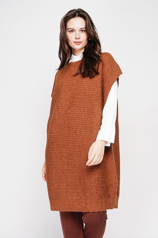 Trui-jurk oversized - Bruin