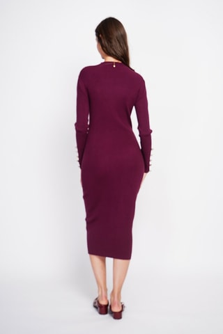 Trui-jurk - Bordeauxrood