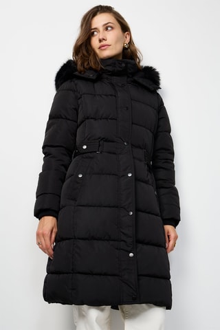 Gewatteerde Jas - Zwart