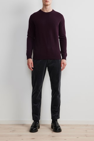 Lamswollen Trui Edward - Bordeauxrood