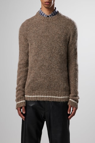 Alpacawollen Trui Neck - Bruin