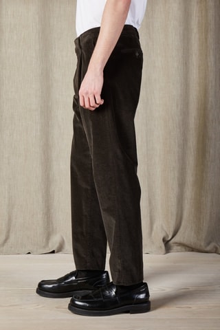 Velours en Biologisch Katoenen Broek Bill - Kaki