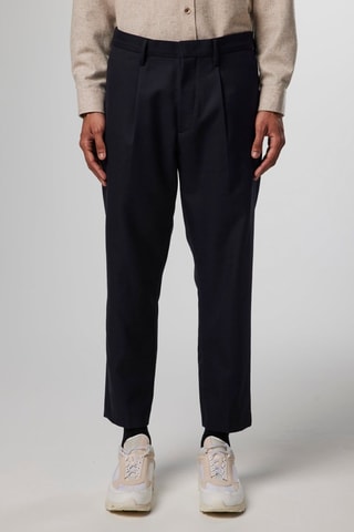 Scheerwollen Broek Bill - Marineblauw