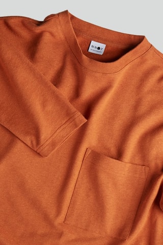 Biologisch Katoenen en Wollen T-shirt Nat - Steenrood