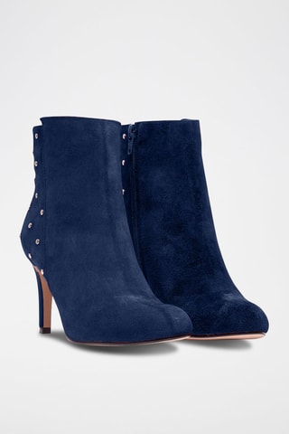 Nubuck Enkellaarzen Marineblauw