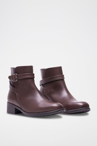 Bottines en cuir - Marron